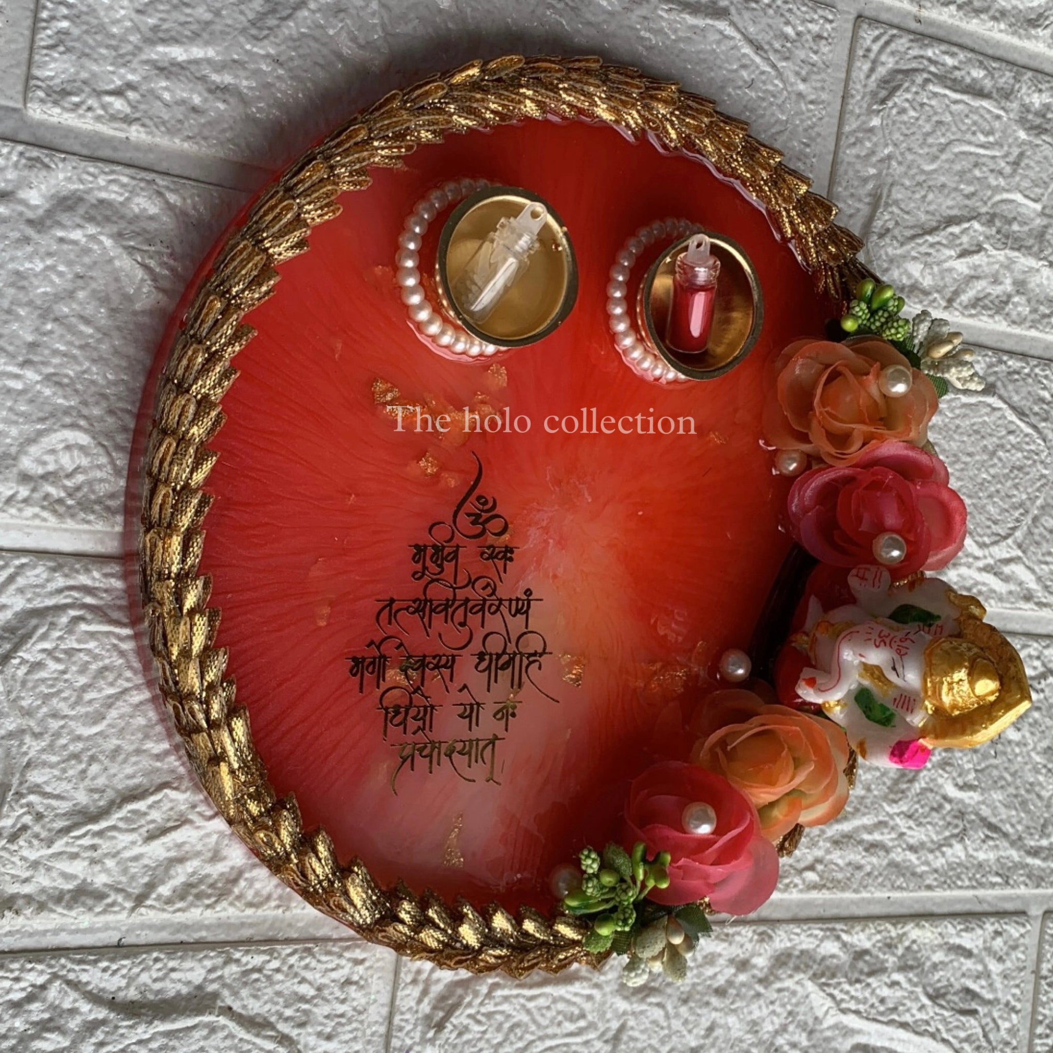 Floral Ganeshji - thali