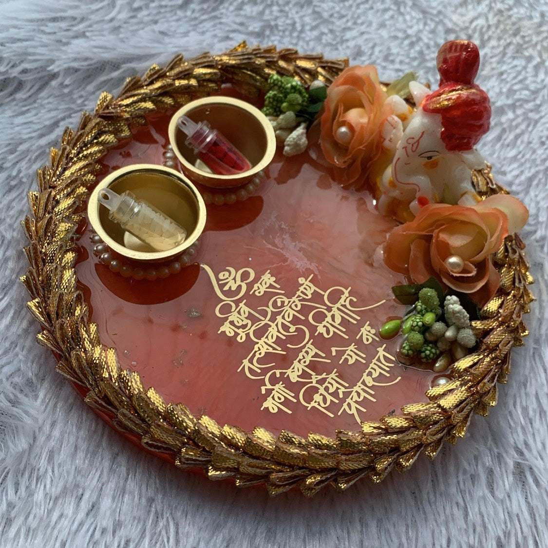 Floral Ganeshji - thali